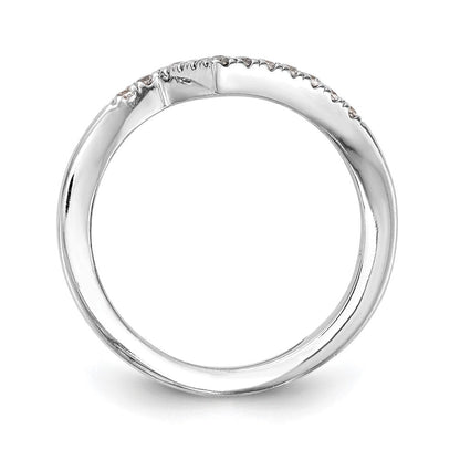 14K Weißgold Ehering mit natürlichen Diamanten