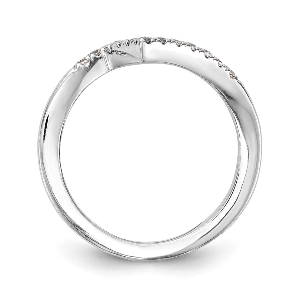 14K Weißgold Ehering mit natürlichen Diamanten