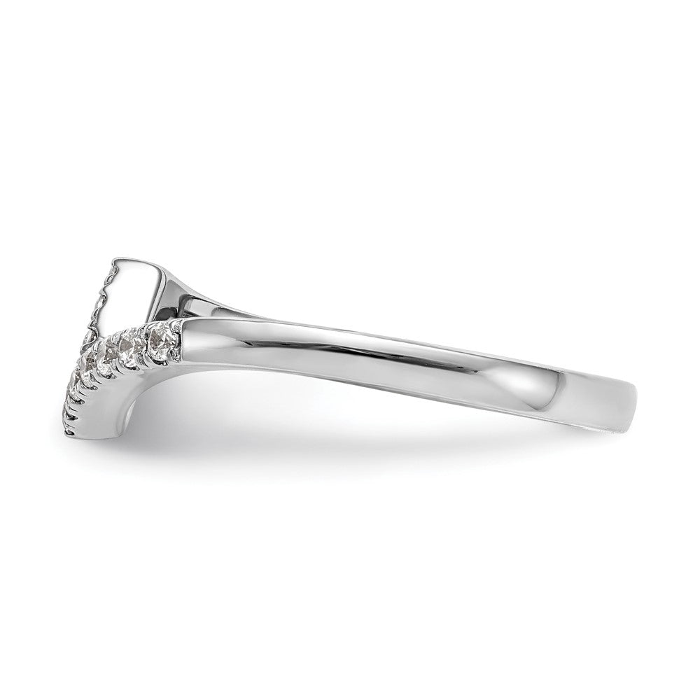 14K Weißgold Ehering mit natürlichen Diamanten