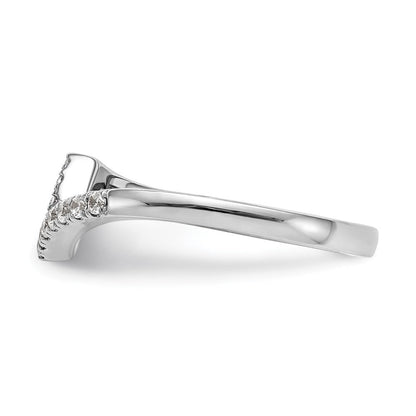 14K Weißgold Ehering mit natürlichen Diamanten