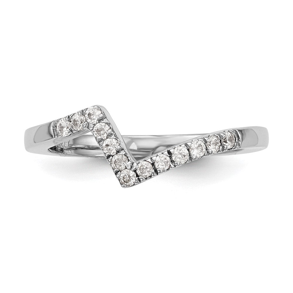 14K Weißgold Ehering mit natürlichen Diamanten