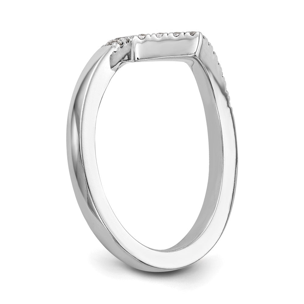 14K Weißgold Ehering mit natürlichen Diamanten