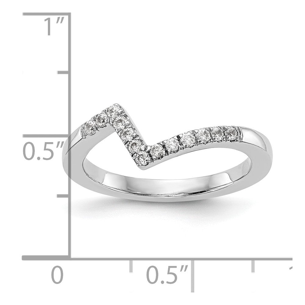 14K Weißgold Ehering mit natürlichen Diamanten