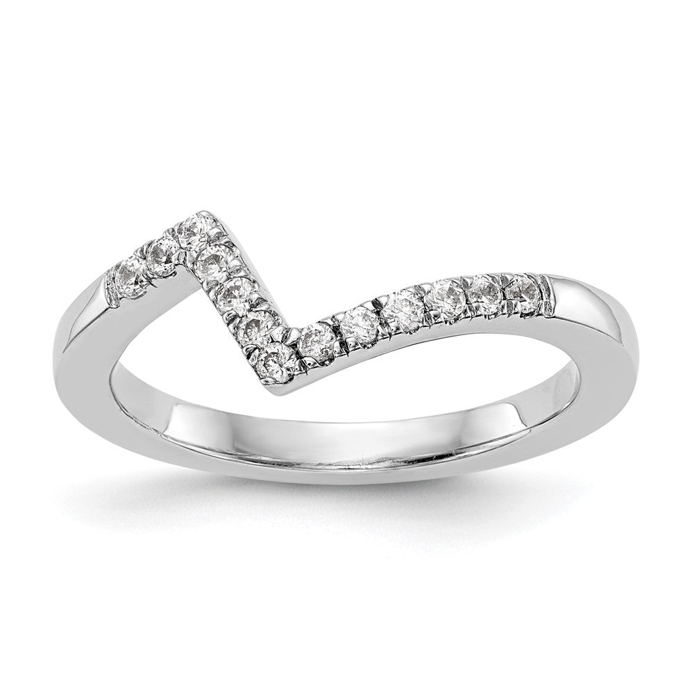 14K Weißgold Ehering mit natürlichen Diamanten