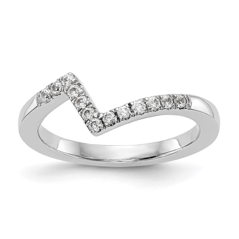 14K Weißgold Ehering mit natürlichen Diamanten