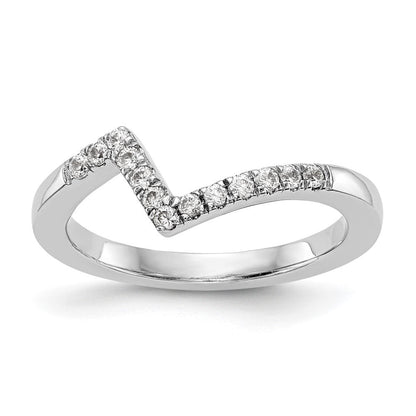 14K Weißgold Ehering mit natürlichen Diamanten
