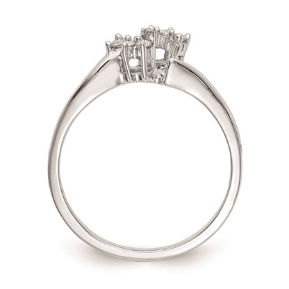 14K Weißgold Ehering mit natürlichen Diamanten