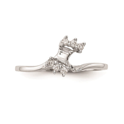 14K Weißgold Ehering mit natürlichen Diamanten