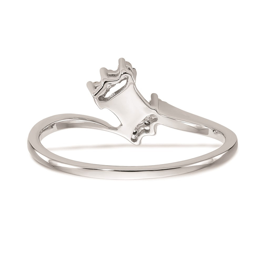 14K Weißgold Ehering mit natürlichen Diamanten