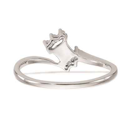 14K Weißgold Ehering mit natürlichen Diamanten