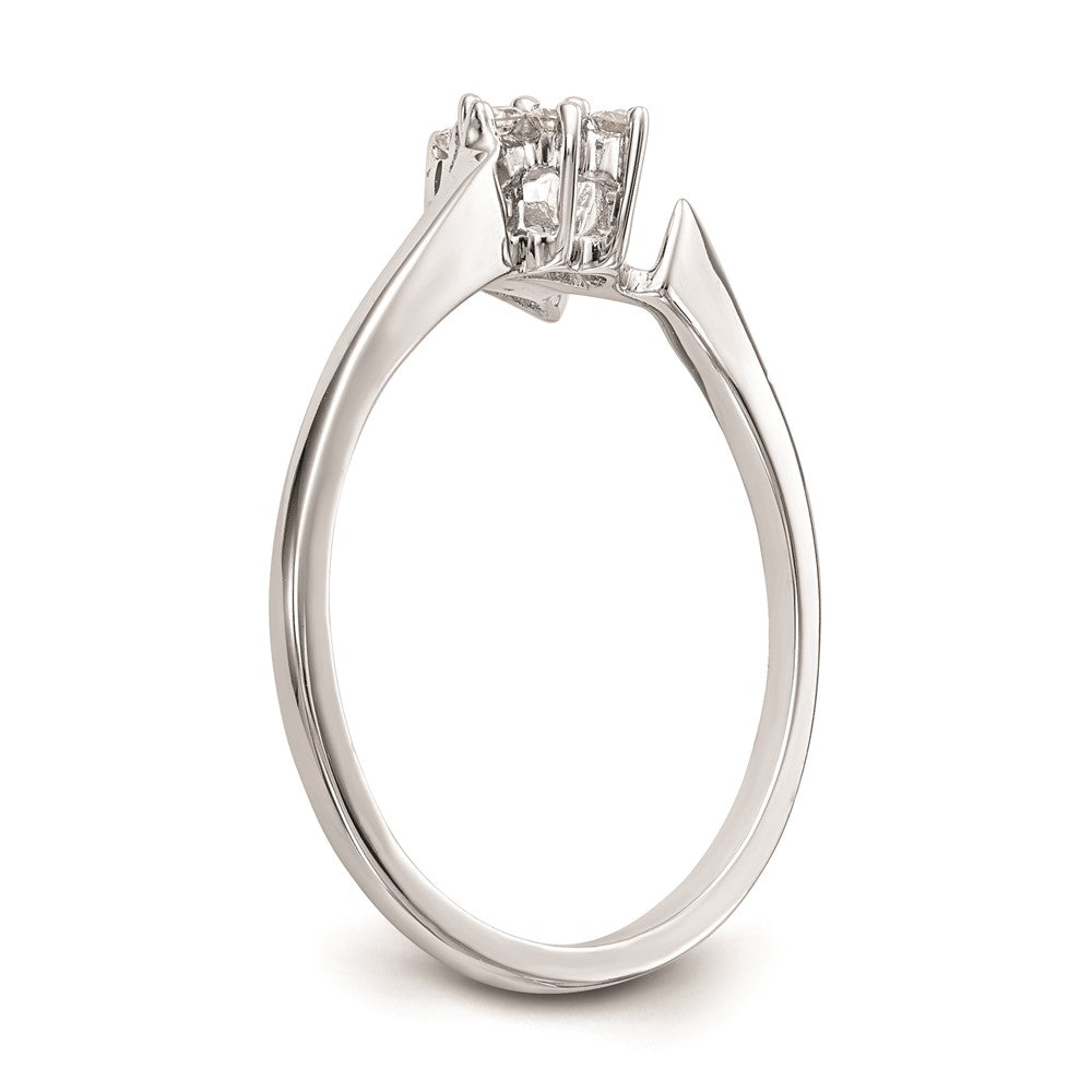 14K Weißgold Ehering mit natürlichen Diamanten