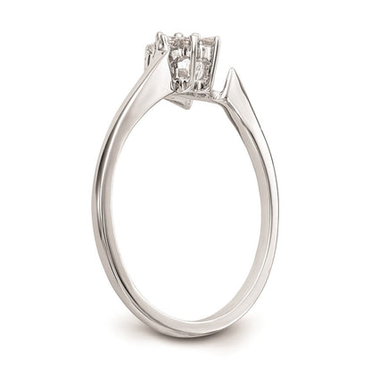 14K Weißgold Ehering mit natürlichen Diamanten