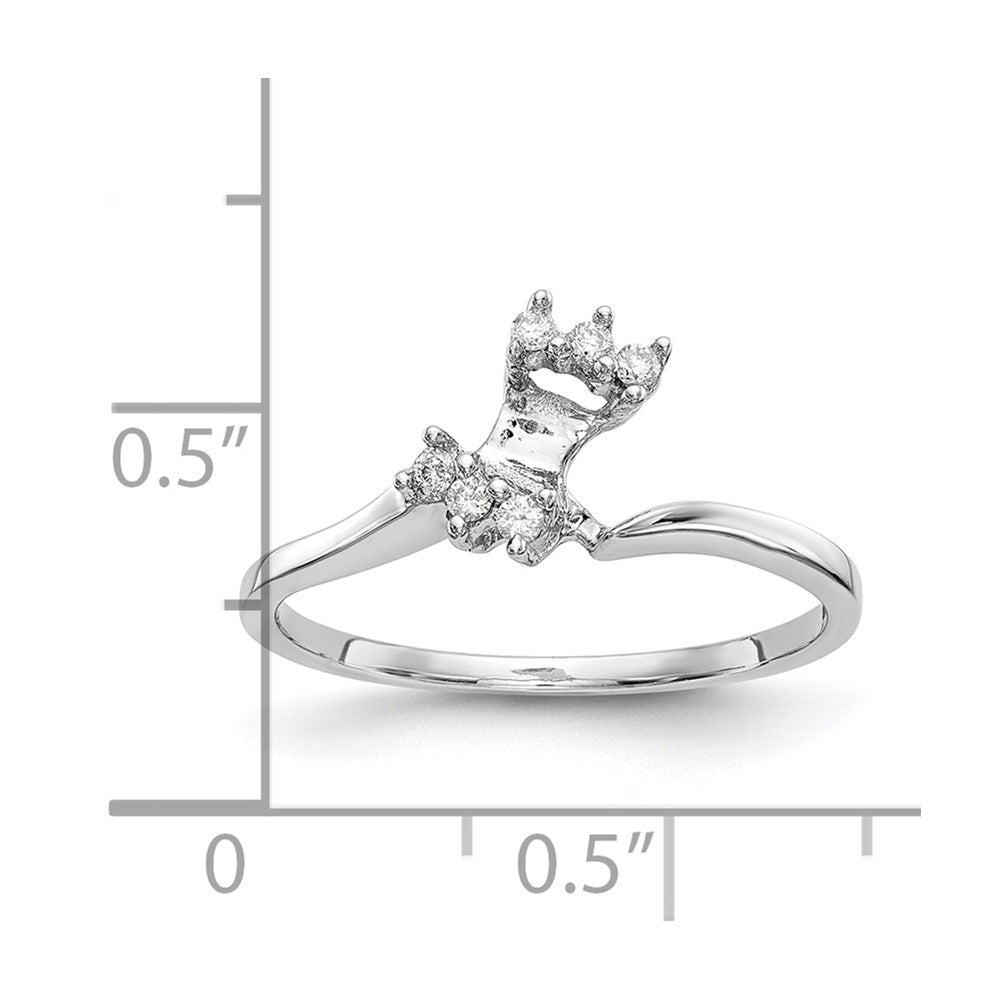 14K Weißgold Ehering mit natürlichen Diamanten