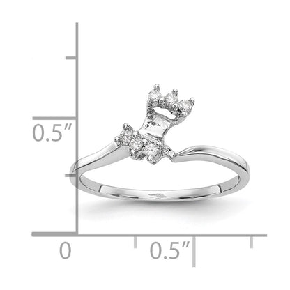 14K Weißgold Ehering mit natürlichen Diamanten