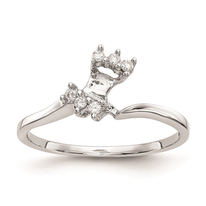 14K Weißgold Ehering mit natürlichen Diamanten