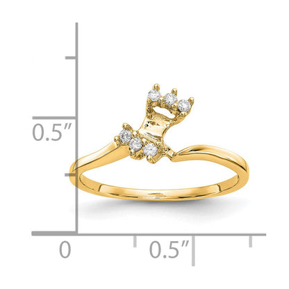 14K Gelbgold Ehering mit echten Diamanten