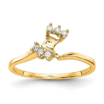 14K Gelbgold Ehering mit echten Diamanten