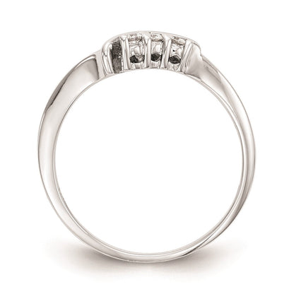 Trauring mit natürlichen Diamanten aus 14K Weißgold