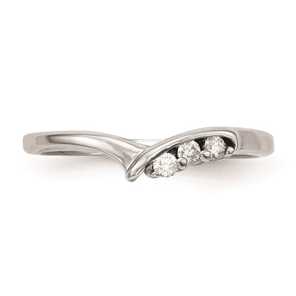 Trauring mit natürlichen Diamanten aus 14K Weißgold