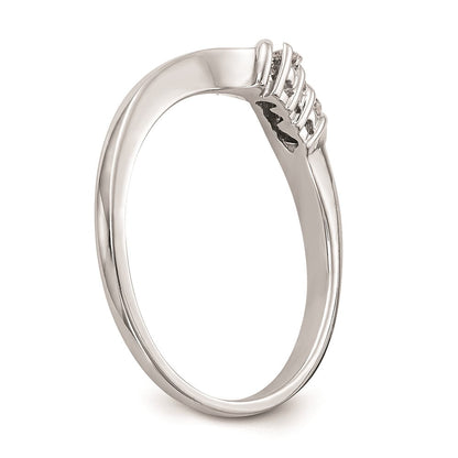 Trauring mit natürlichen Diamanten aus 14K Weißgold