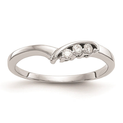 Trauring mit natürlichen Diamanten aus 14K Weißgold