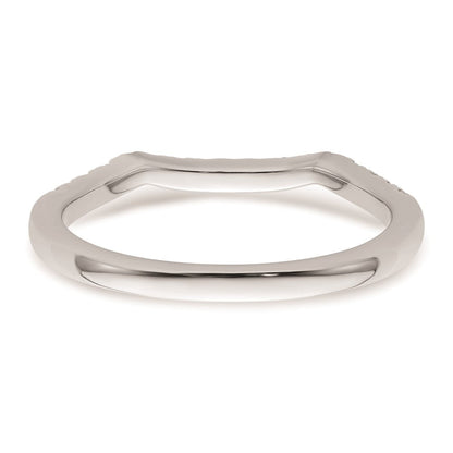 14K Weißgold Ehering mit echten Diamanten