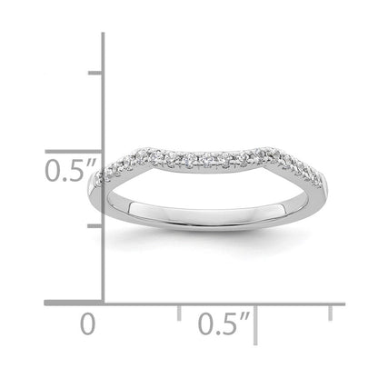 14K Weißgold Ehering mit echten Diamanten