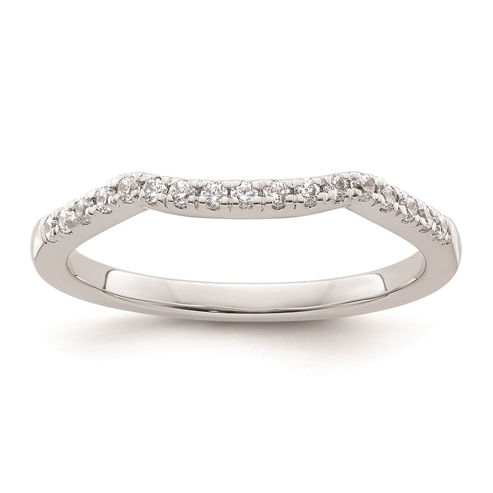 14K Weißgold Ehering mit echten Diamanten