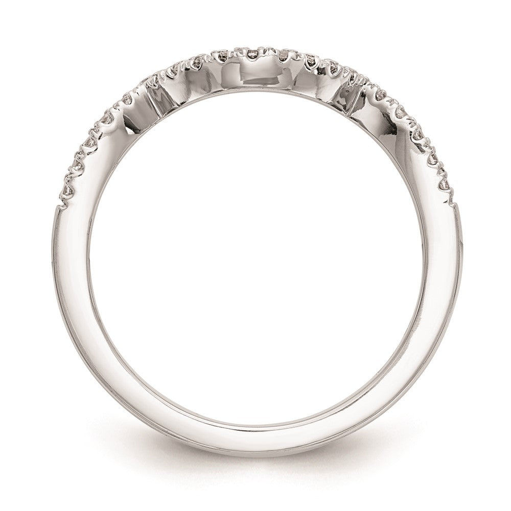 14K Weißgold Trauring mit natürlichen Diamanten