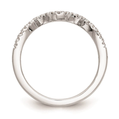 14K Weißgold Trauring mit natürlichen Diamanten