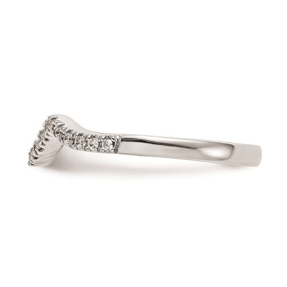 14K Weißgold Trauring mit natürlichen Diamanten