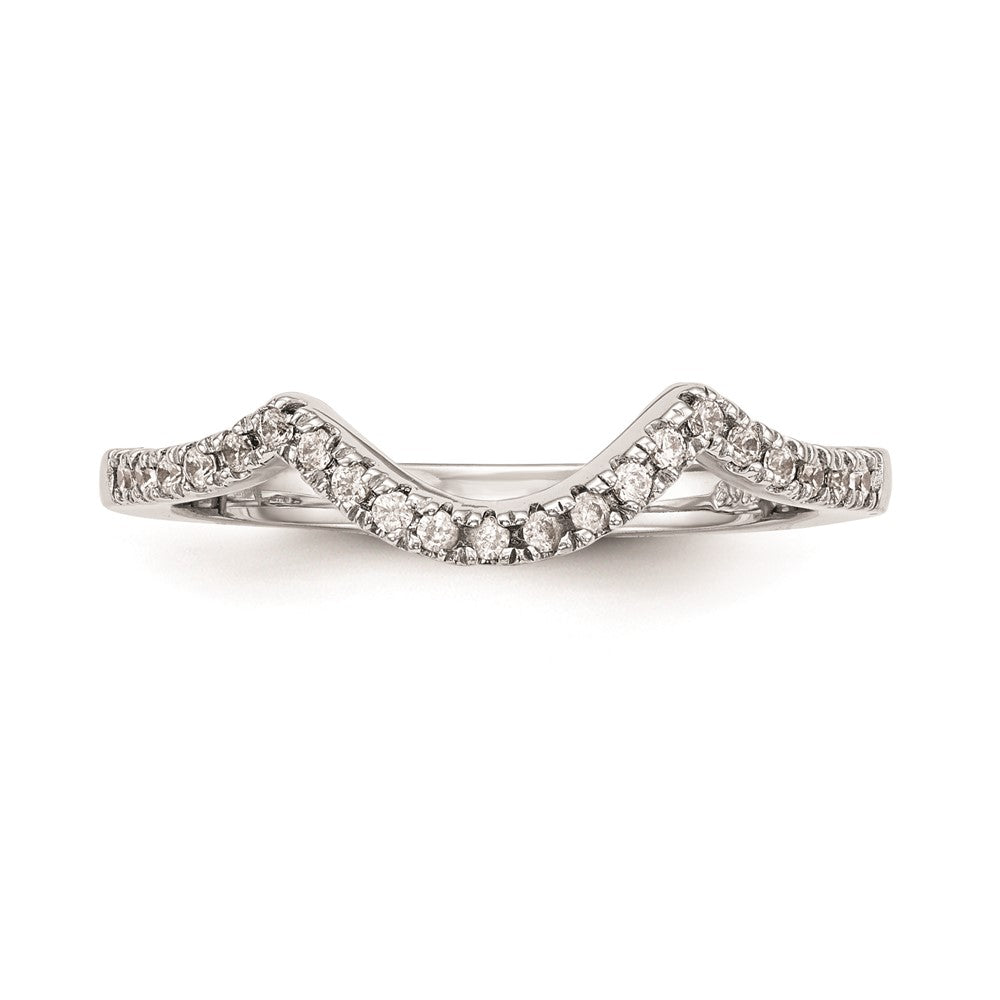 14K Weißgold Trauring mit natürlichen Diamanten