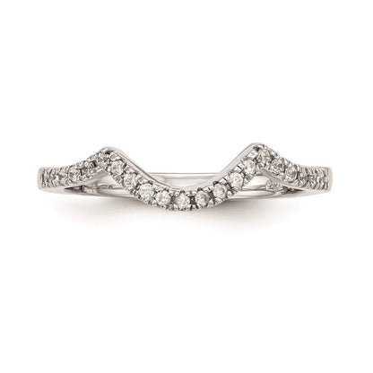 14K Weißgold Trauring mit natürlichen Diamanten