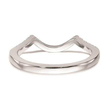 14K Weißgold Trauring mit natürlichen Diamanten
