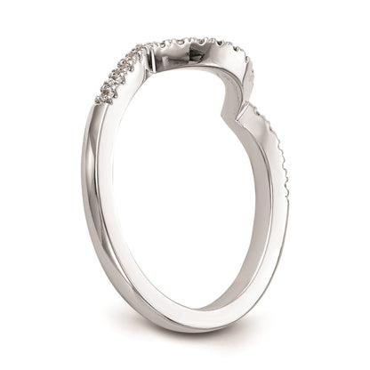 14K Weißgold Trauring mit natürlichen Diamanten