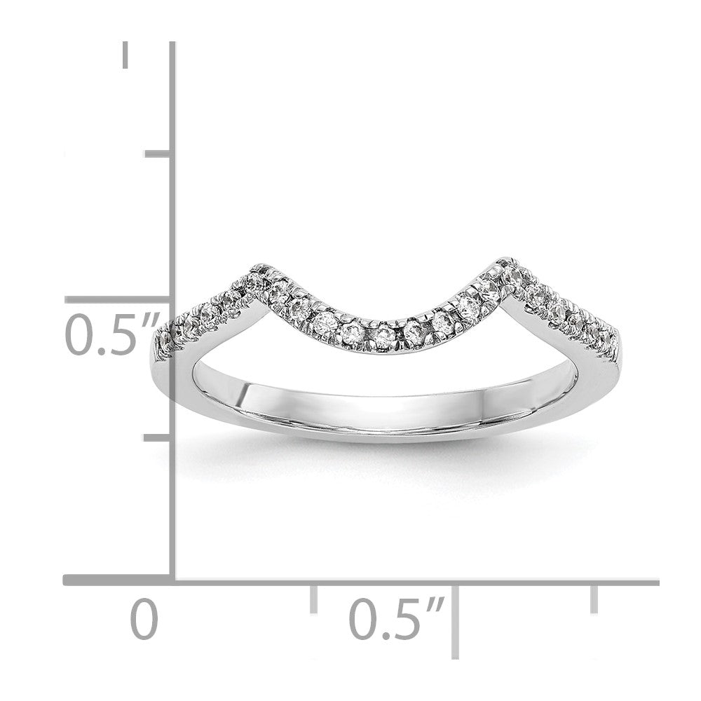 14K Weißgold Trauring mit natürlichen Diamanten