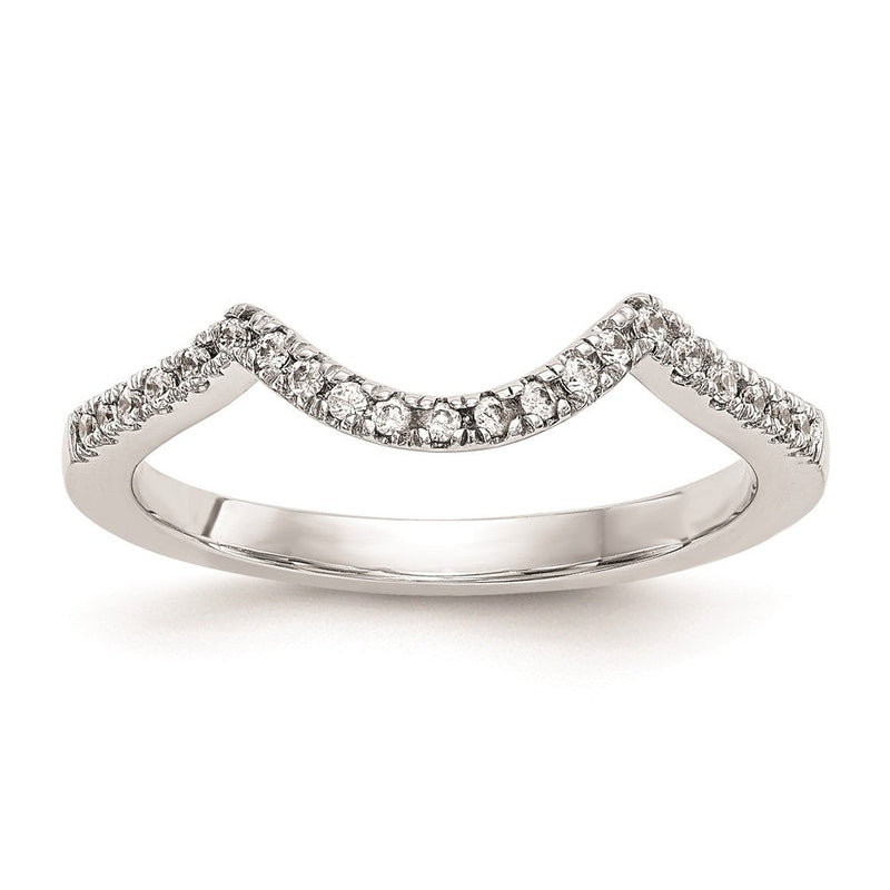 14K Weißgold Trauring mit natürlichen Diamanten