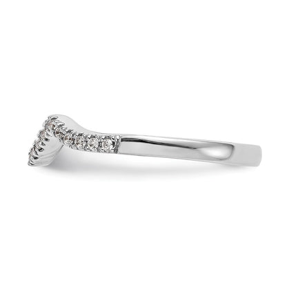 14K Weißgold Trauring mit natürlichen Diamanten