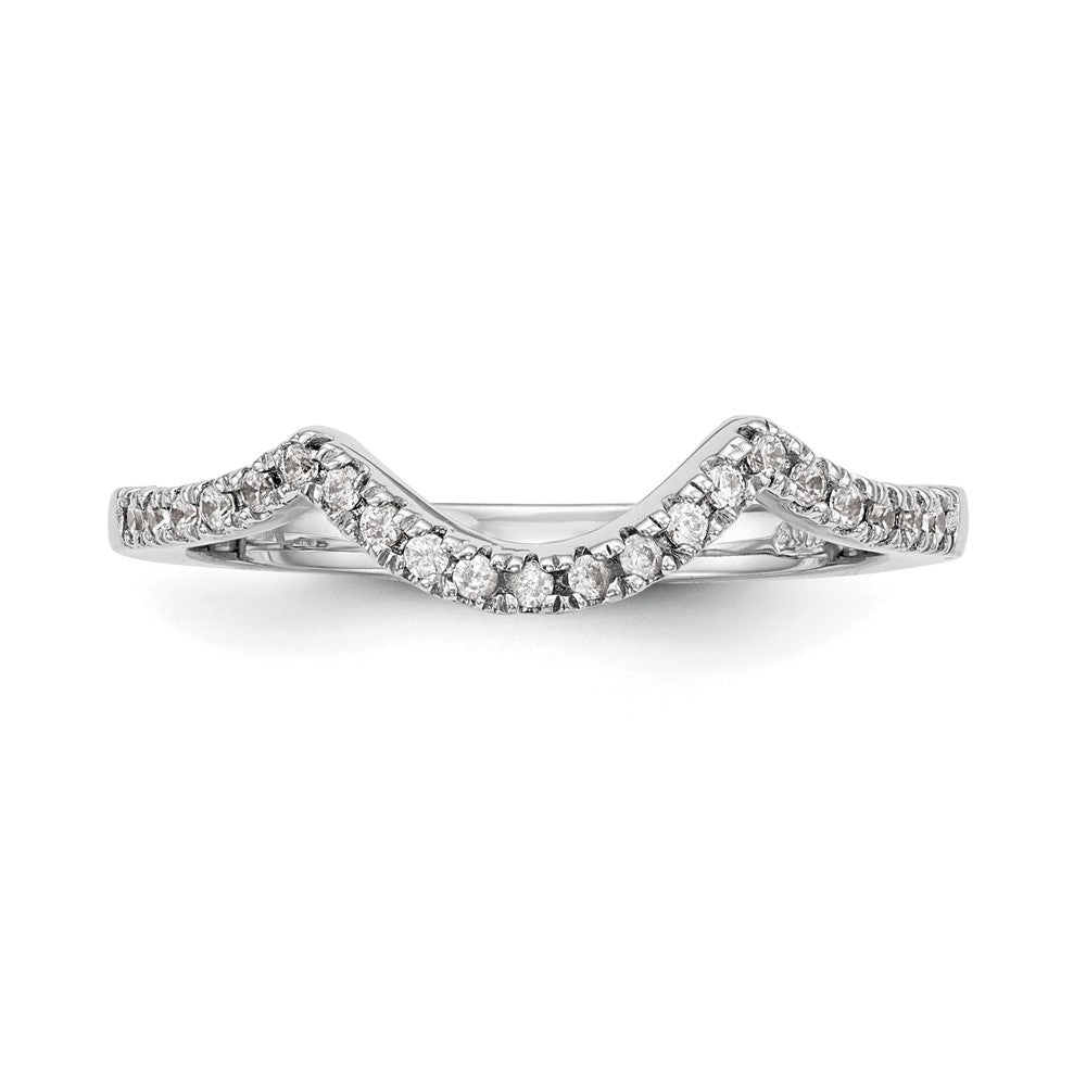 14K Weißgold Trauring mit natürlichen Diamanten
