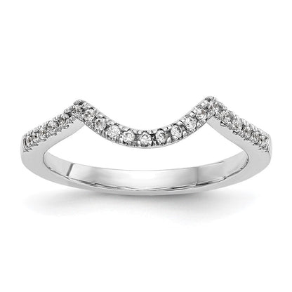 14K Weißgold Trauring mit natürlichen Diamanten