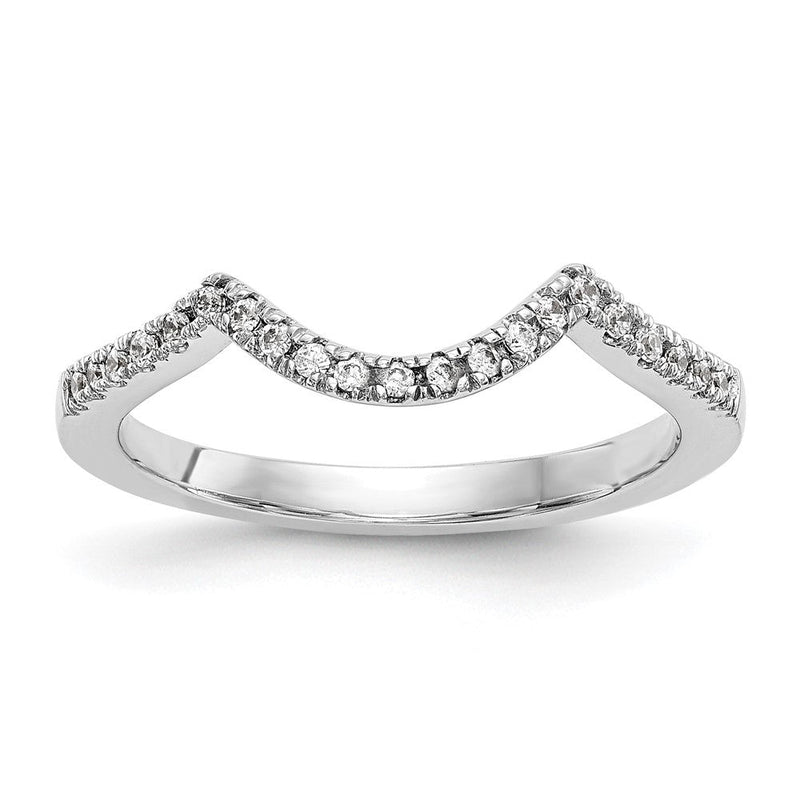 14K Weißgold Trauring mit natürlichen Diamanten