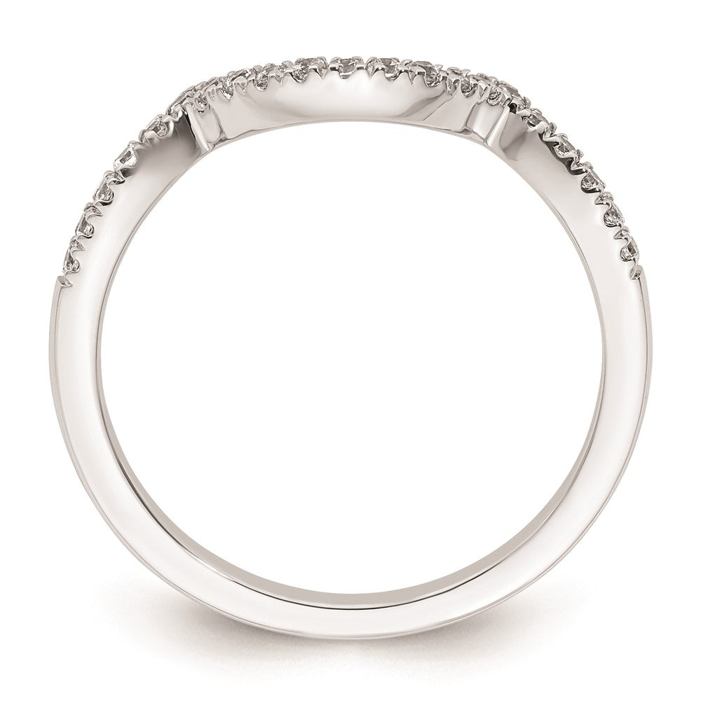 14K Weißgold Ehering mit natürlichen Diamanten