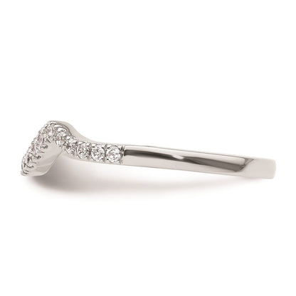 14K Weißgold Ehering mit natürlichen Diamanten
