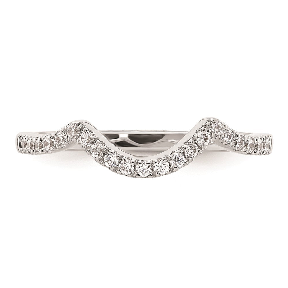 14K Weißgold Ehering mit natürlichen Diamanten