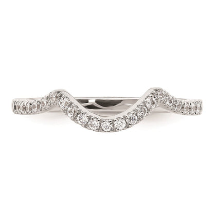 14K Weißgold Ehering mit natürlichen Diamanten
