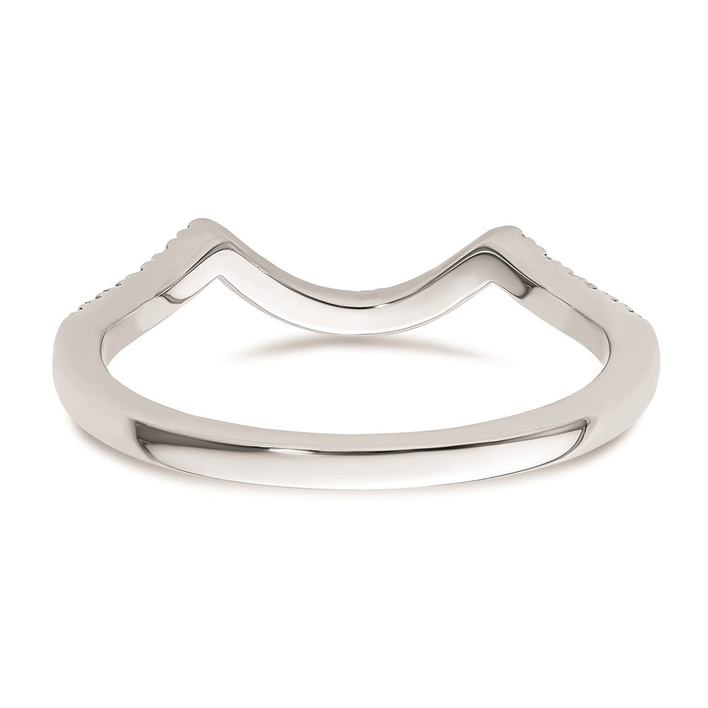 14K Weißgold Ehering mit natürlichen Diamanten