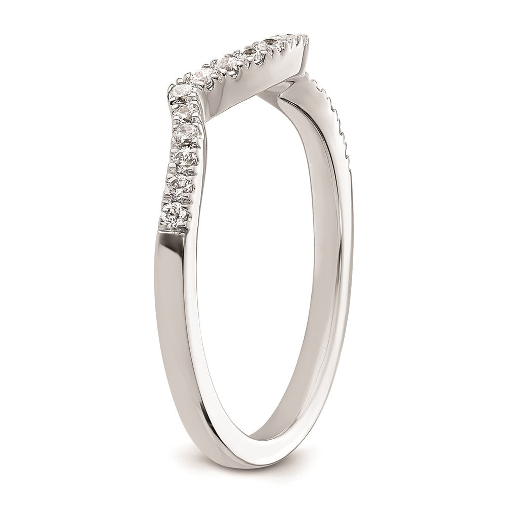 14K Weißgold Ehering mit natürlichen Diamanten