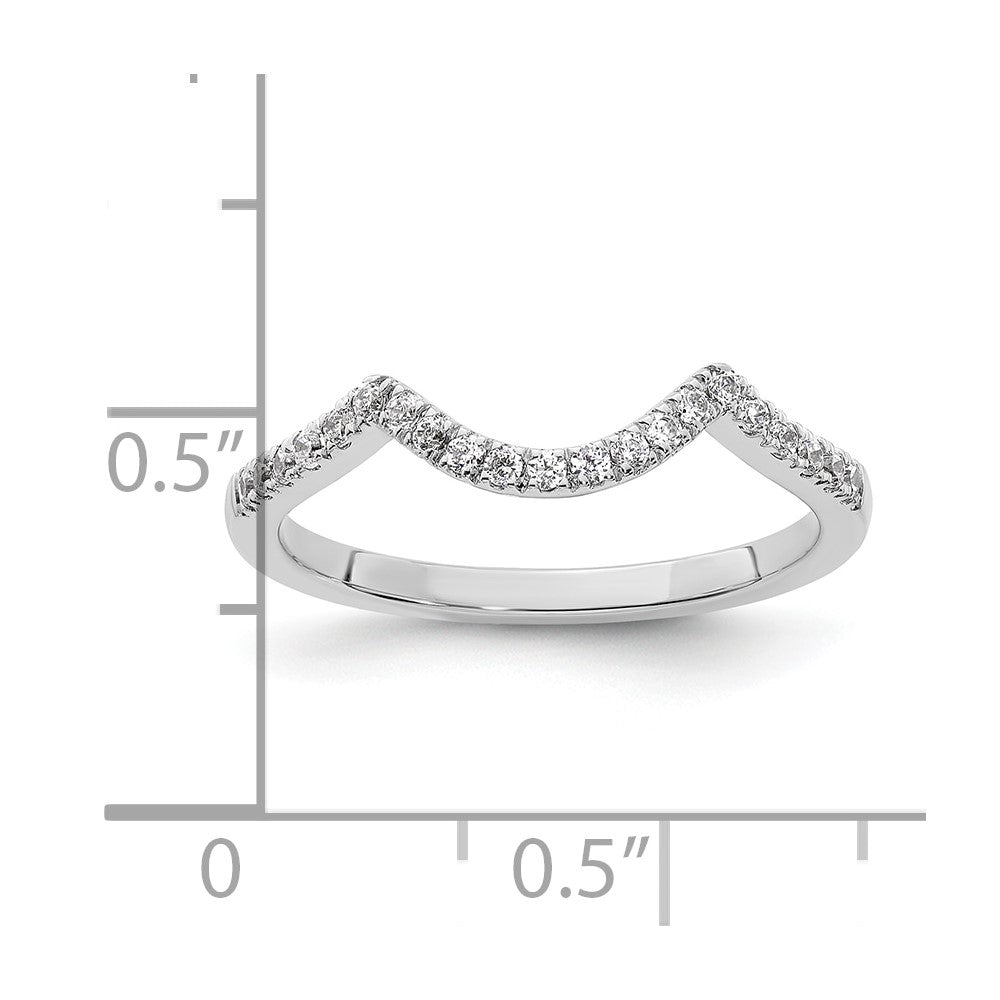 14K Weißgold Ehering mit natürlichen Diamanten