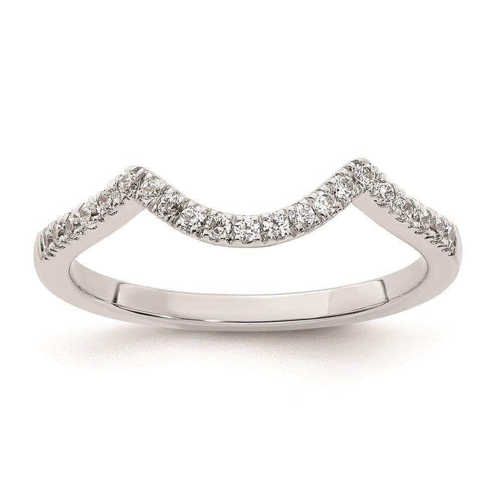 14K Weißgold Ehering mit natürlichen Diamanten