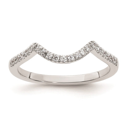 14K Weißgold Ehering mit natürlichen Diamanten
